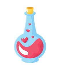 hearts in potion flask