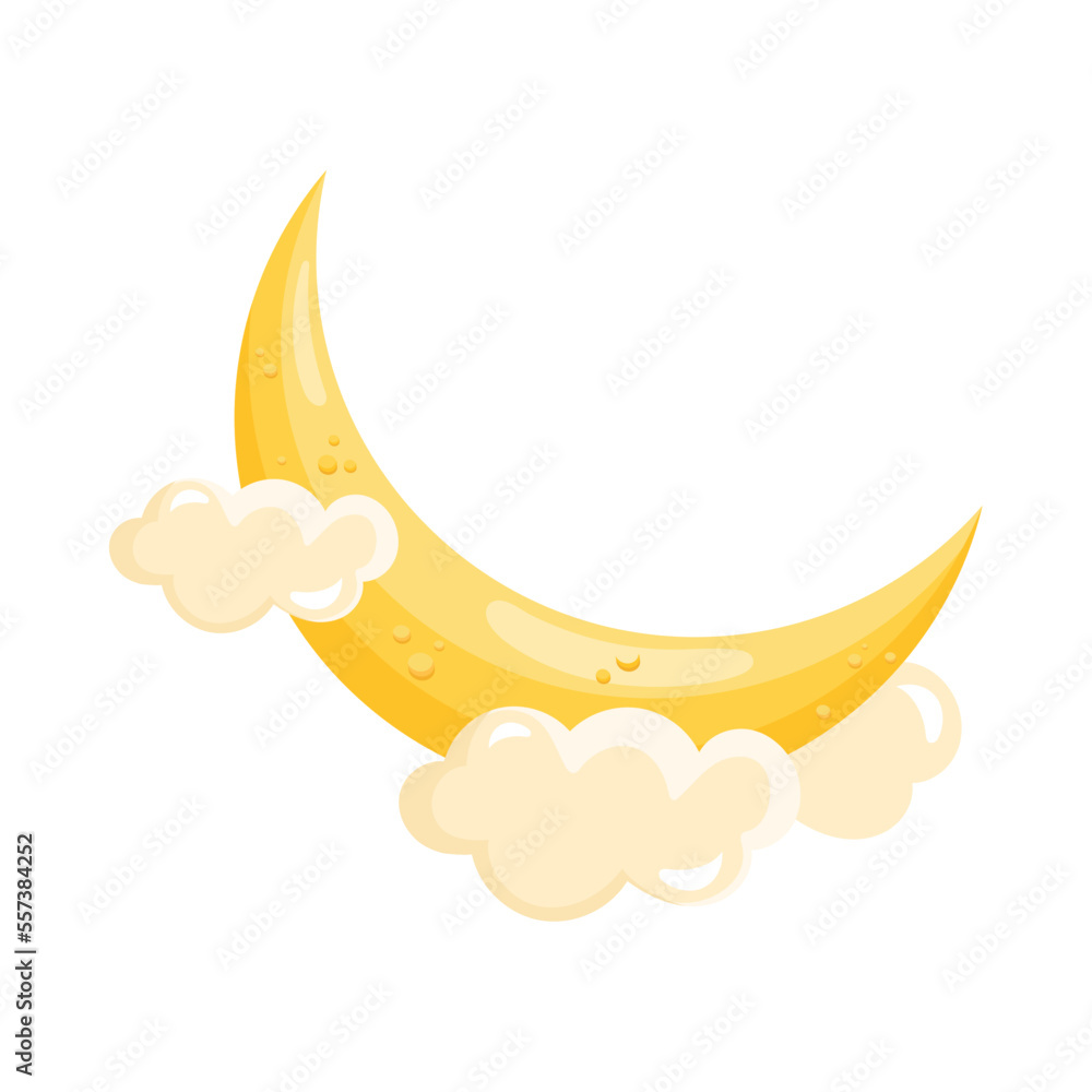 Canvas Prints crescent moon in clouds