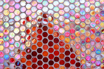 Close up view of colorful mosaic background