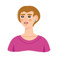 woman with short hair