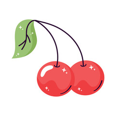 cherries pop art style