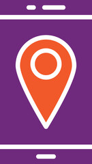 Mobile location Vector Icon Design Illustration