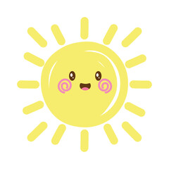 smiling sun kawaii