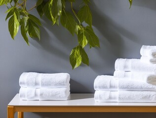 Fototapeta na wymiar spa still life, towels