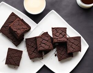 chocolate brownie cake with nuts
