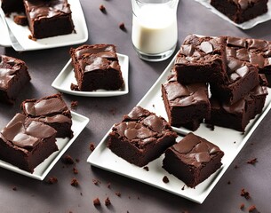 chocolate brownie cake with nuts
