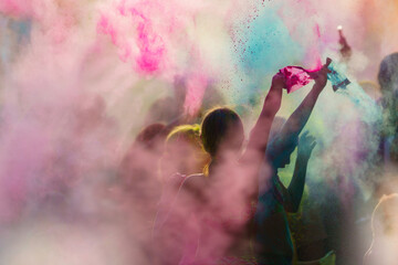 Color festival, holi powder, color explosion