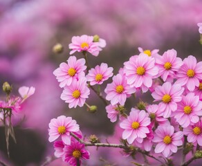 Fototapeta na wymiar Cherry blossom, pink and white flowers