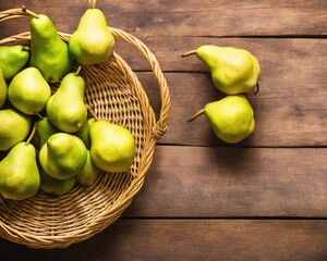 pears on a table

