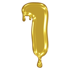 Gold Melted Effect Number. One.