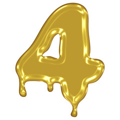 Gold Melted Effect Number. Four.