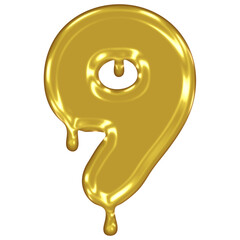 Gold Melted Effect Number. Nine.