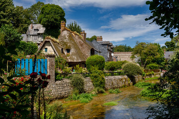 Fototapeta na wymiar The Village of Veules les Roses in the Normandy France