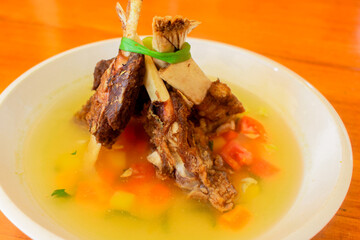 Beef rib soup