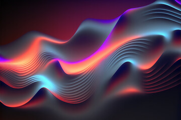 abstract colored waves background, Generative Ai