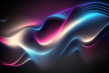 abstract colored waves background, Generative Ai