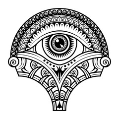 Tribal art tattoo sleeve in polynesian style border