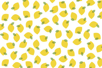 レモン柄のベクター背景画像