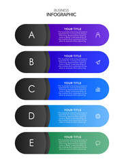 Infographic Business process options or steps , colorful icons ,vector infographic template.stock Vector illustration