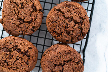 Double chocolate chip cookies