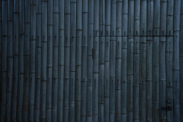 竹でできた壁と扉
blue wooden background
