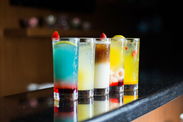 cocktail with ice and lime