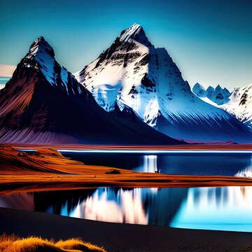 1356559230-dreamlikeart, Free photo vestrahorn mountains in stokksnes, iceland ### Deformed, blurry, bad anatomy, disfigured, po 