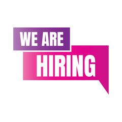 We are hiring join us announcement, Job vacancy join our team sign