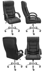 Office computer chair for the head. Isolated from the background. View from different sides