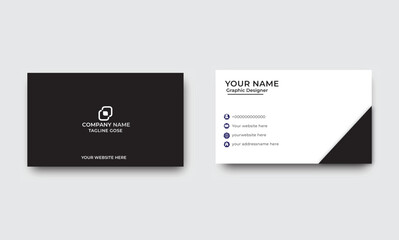Blue modern creative business card and name card,horizontal simple clean template vector design, layout in rectangle size. black and white business Floating Business Card Mockup card.