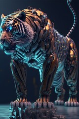 tiger in the night
