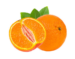 Mandarin, tangerine citrus fruit isolated on transparent png