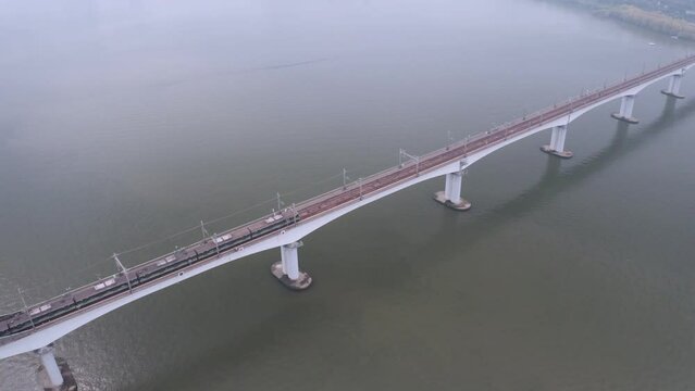 [korea drone footage] Han river landscape, Seoul, Korea, Yangwha bridge,