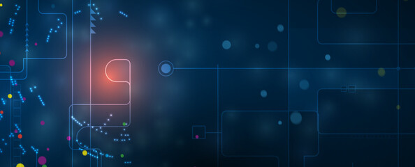 Naklejka premium Technology data background, idea of global business solution