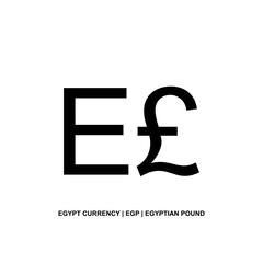 Egypt Currency Symbol, Egyptian Pound Icon, EGP Sign. Vector Illustration - obrazy, fototapety, plakaty