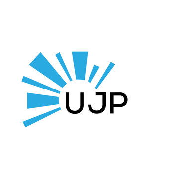 UJP letter logo. UJP blue image on white background and black letter. UJP technology  Monogram logo design for entrepreneur and business. UJP best icon.
