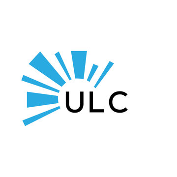ULC letter logo. ULC blue image on white background and black letter. ULC technology  Monogram logo design for entrepreneur and business. ULC best icon.
