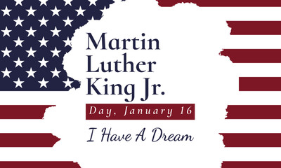 Martin Luther King Jr. Day, grunge texture abstract banner background design - obrazy, fototapety, plakaty