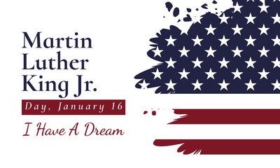 Martin Luther King Jr. Day, grunge texture abstract banner background design
