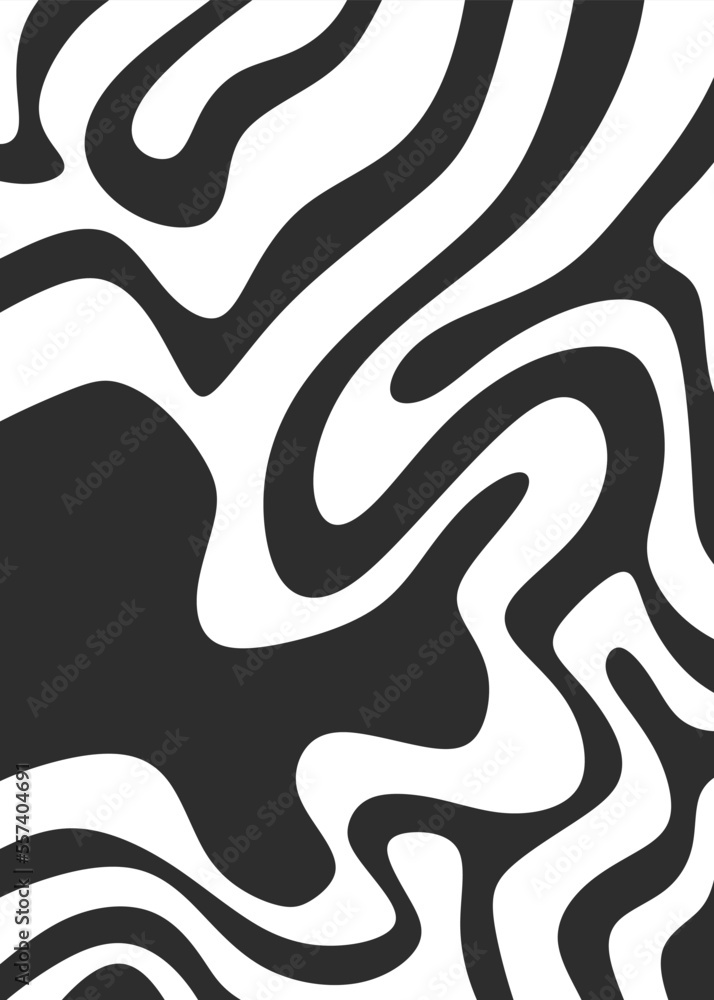 Poster abstract background with cute wavy line pattern and with some copy space area