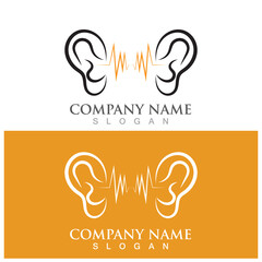 Hearing Logo Template vector icon design