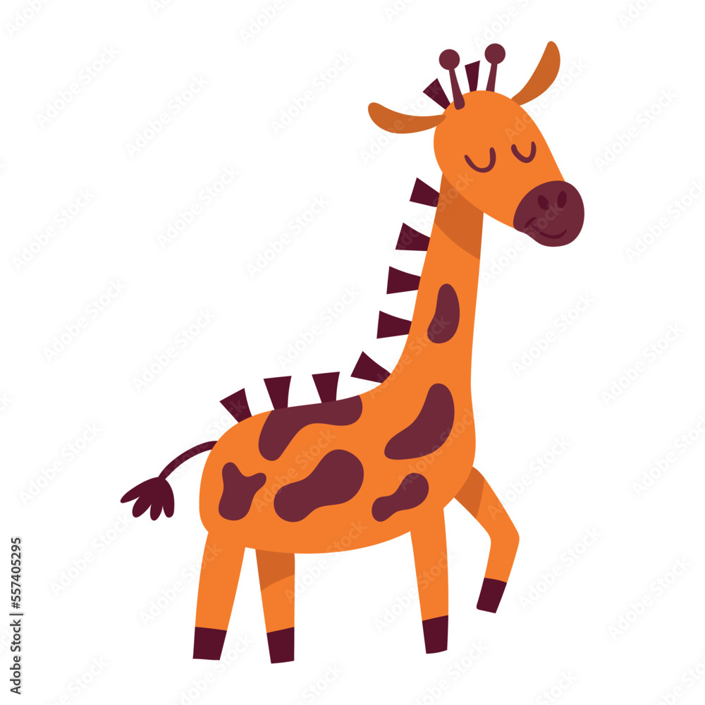 Sticker cute giraffe animal