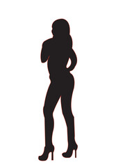 silhouette of a girl