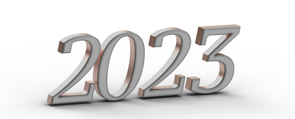 Typography design of 2023 with welcome 2023 concept design.