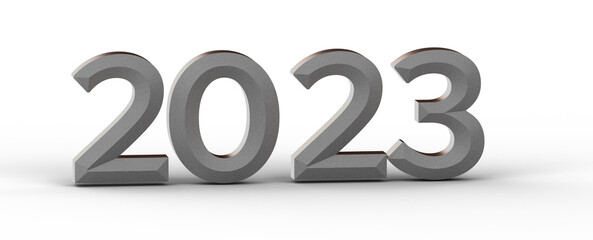 Typography design of 2023 with 3d style design