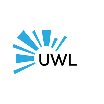 UWL letter logo. UWL blue image on white background and black letter. UWL technology  Monogram logo design for entrepreneur and business. UWL best icon.
