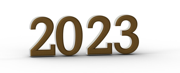 2023 New year change, turn.