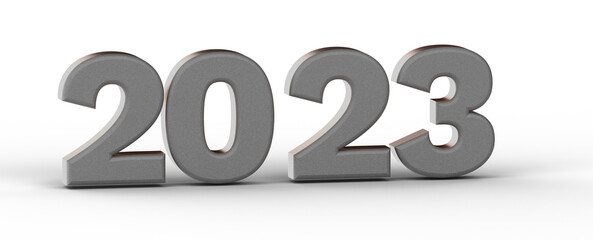 Typography design of 2023 with welcome 2023 concept design.