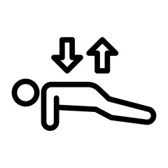 push up line icon illustration vector graphic