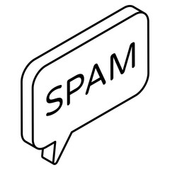 Vector design of spam message 